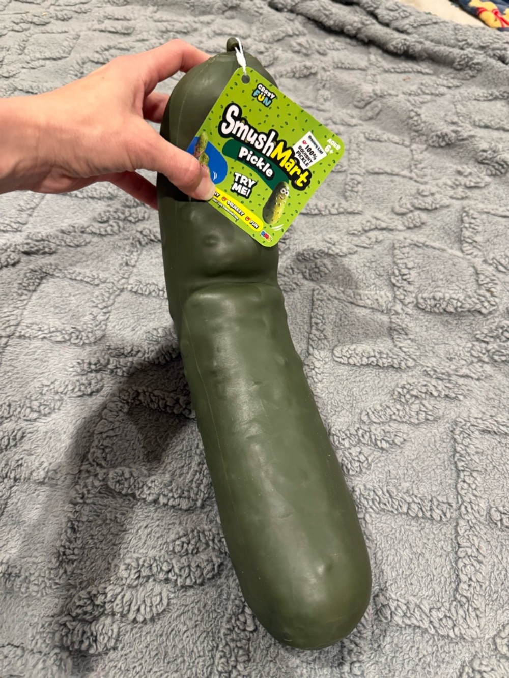 SmushMart Pickle Plush Toy - Olive Green